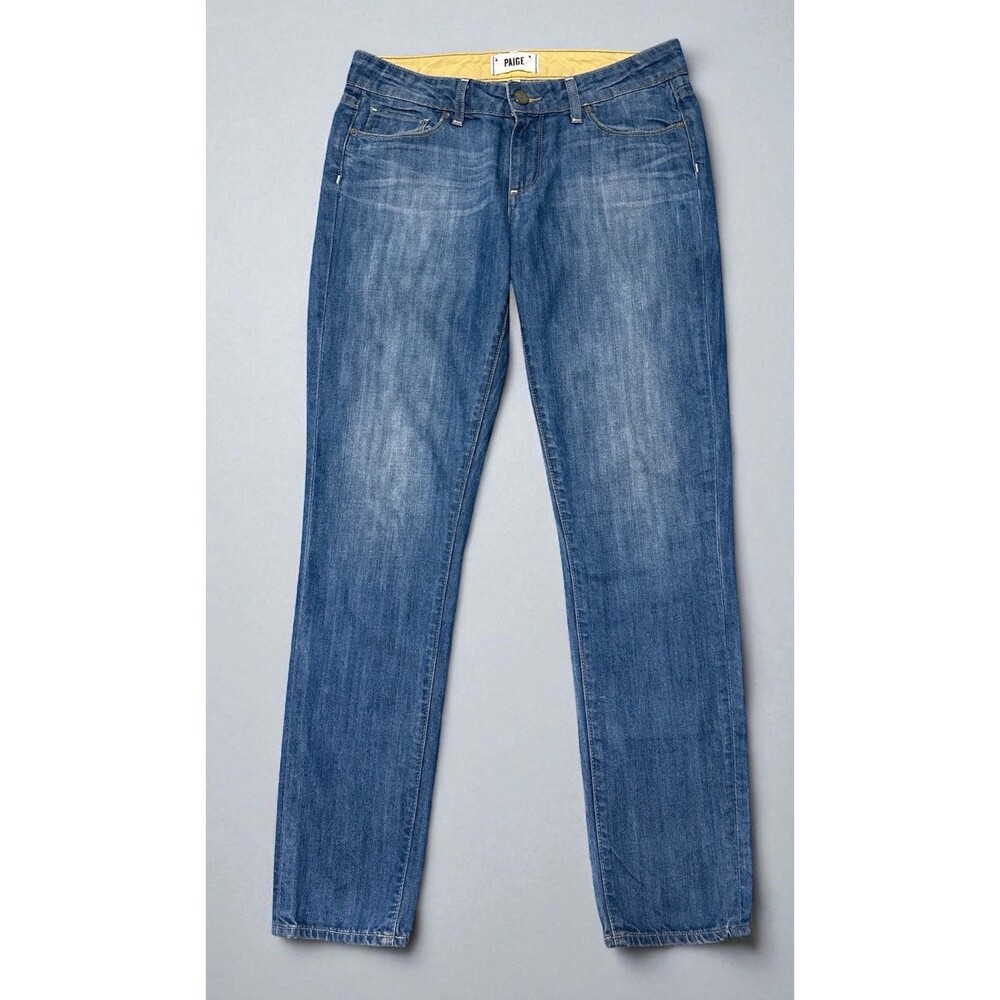 Paige Skyline Ankle Peg Jeans Women’s 28 Mid Rise Blue Stretch Skinny Slim Fit